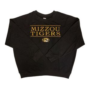 NCAA Women's Relaxed Fit Chest Embroidery Pullover - Mizzou Tigers